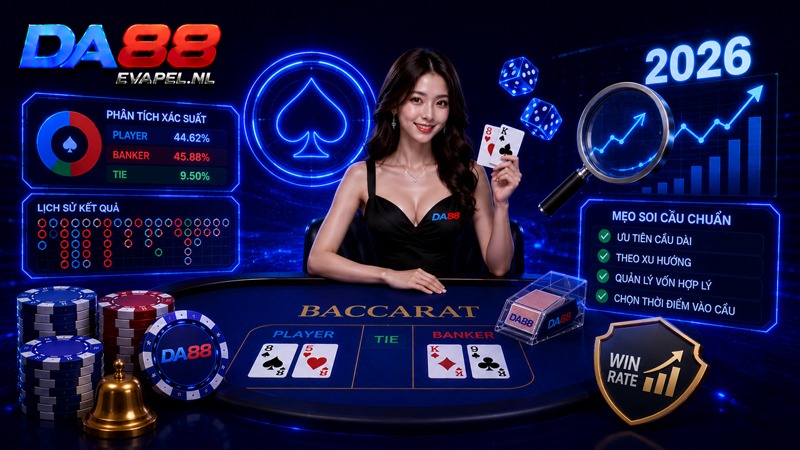 Baccarat DA88 phân tích xác suất và mẹo soi cầu chuẩn 2026