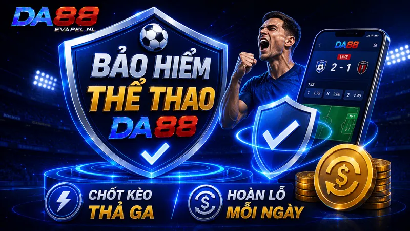 Bảo hiểm thể thao DA88 chốt kèo thả ga, hoàn lỗ mỗi ngày