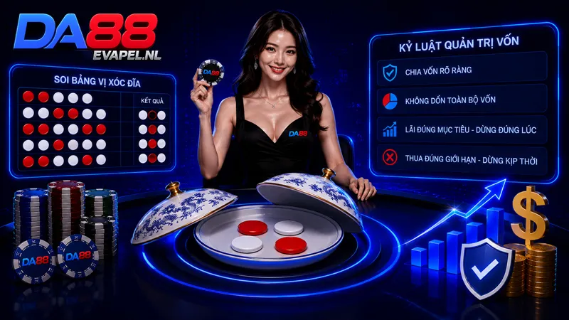 Bí kíp soi bảng vị và kỷ luật quản trị vốn Xóc Đĩa DA88
