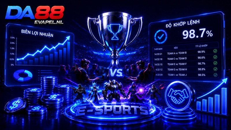 Biên lợi nhuận và độ khớp lệnh khi cược E-Sports DA88