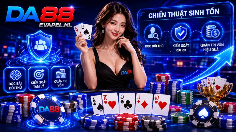 Chiến thuật sinh tồn hiệu quả cho tân binh Poker DA88