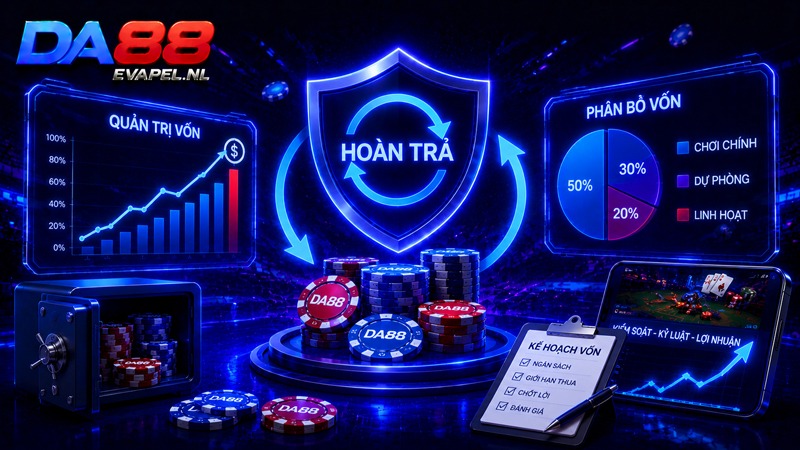 Hoàn trả và quản trị vốn khi chơi casino trực tuyến tại DA88