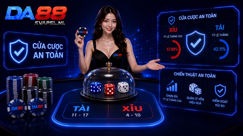 Khi chơi Tài Xỉu DA88 thì đâu là cửa cược an toàn?