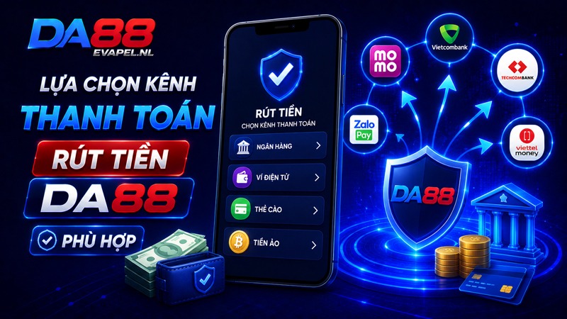 Lựa chọn kênh thanh toán rút tiền DA88 phù hợp