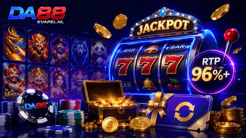 Nổ hũ DA88 trải nghiệm kho slots đồ sộ, tỷ lệ rtp trên 96%