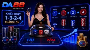Tài xỉu DA88 bí kíp áp dụng chiến thuật 1-3-2-4 thắng lớn