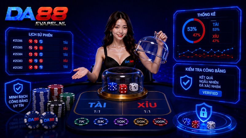 Trải nghiệm tính minh bạch của sảnh Tài Xỉu DA88