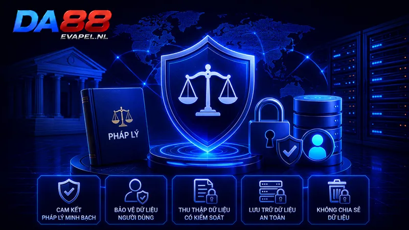 Cam kết pháp lý và cách DA88 xử lý dữ liệu người dùng