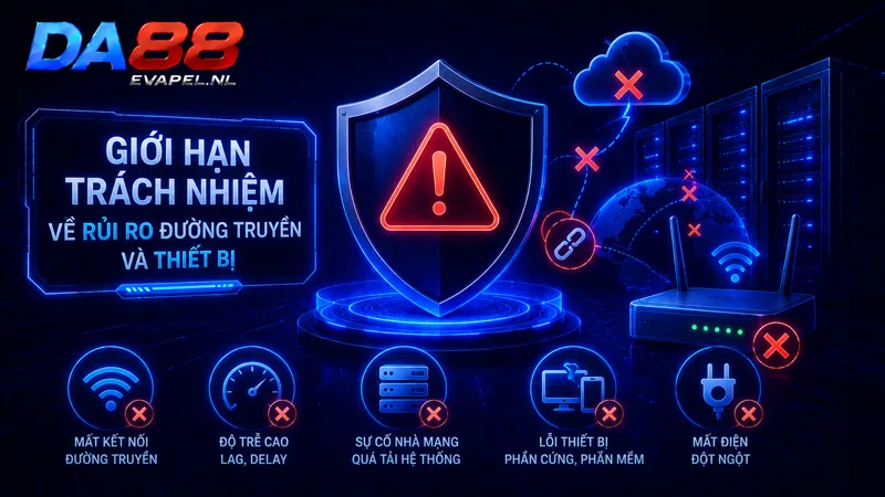 Giới hạn trách nhiệm về rủi ro đường truyền và thiết bị