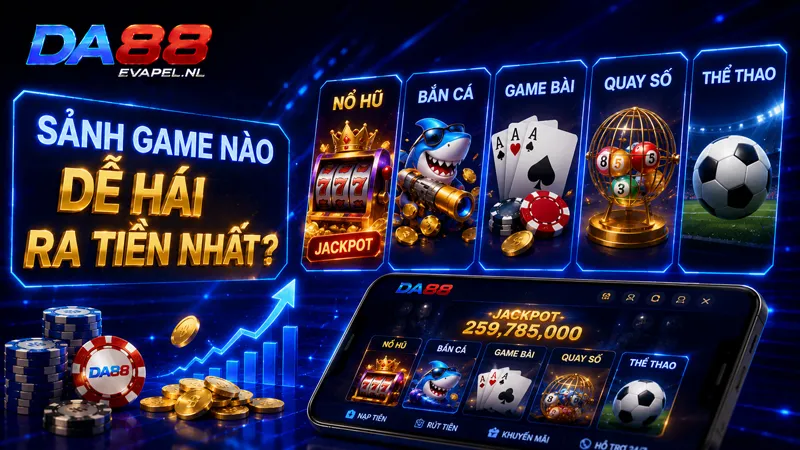Tin game DA88 hôm nay: Sảnh game nào đang dễ hái ra tiền nhất?